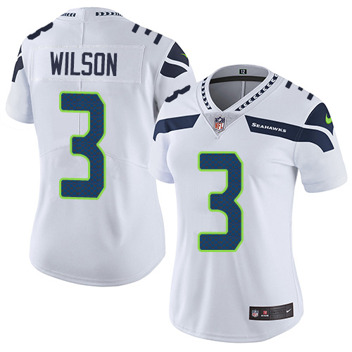 2019 Women Seattle Seahawks #3 Wilson white Nike Vapor Untouchable Limited NFL Jersey